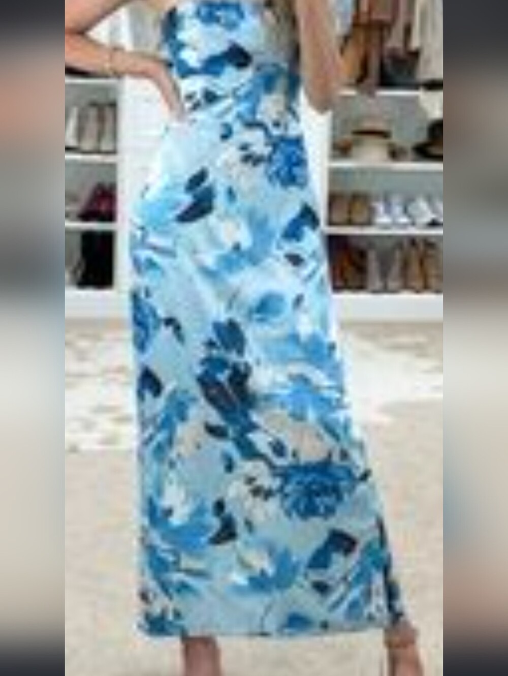 Abercrombie & Fitch Blue Floral Maxi Dress